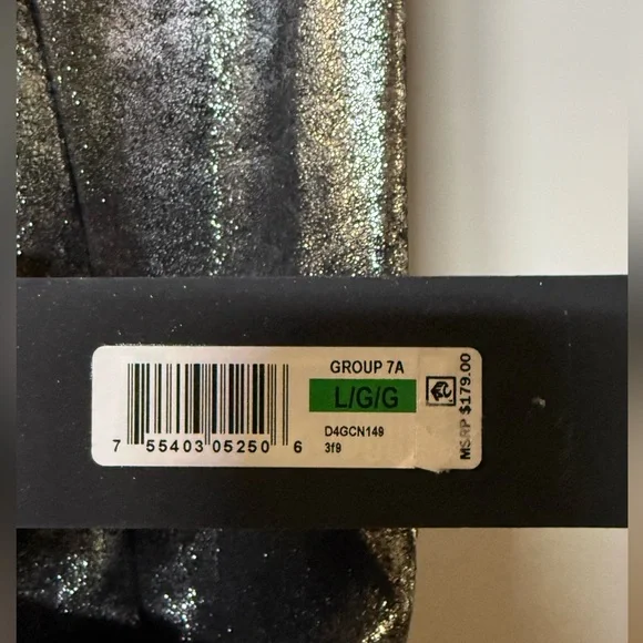 NWT Donna Karan Belted Metallic Silver Women's Flyaway Jacket - Picture 10 of 10